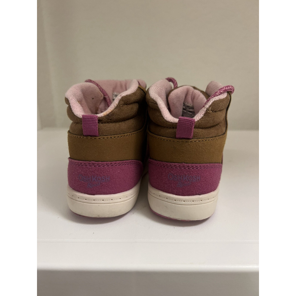 OshKosh B'gosh Wistman Little Girl High-Top Berry Sneakers- SZ 8 Style #OF22F10B - Picture 3 of 6